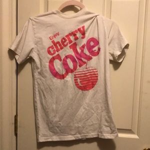 cream colored cherry coke graphic tee